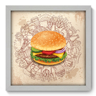 Quadro Decorativo - Hambúrguer - 33cm X 33cm - 354qdcb