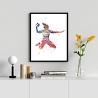 Quadro Decorativo Handball - Arte 45x34cm - Com Vidro Moldura