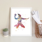 Quadro Decorativo Handball - Arte 45x34cm - Com Vidro Moldura