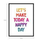 Quadro Decorativo Happy Day Branco