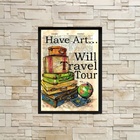 Quadro Decorativo Have Art Travel 24x18cm - Com Vidro Moldura