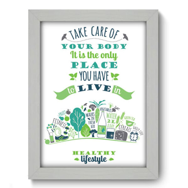 Quadro Decorativo - Healthy - 19cm X 25cm - 051qdrb