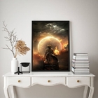 Quadro Decorativo Hefesto- Deus Do Fogo 33x24cm - Com Vidro M