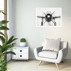 Quadro Decorativo Hélice Avião Vintage  - 50x70cm Moldura Bra