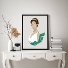 Quadro Decorativo Hera- Deusa Das Mulheres 24x18cm - Com Vidr