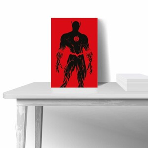 Quadro Decorativo Heroi The Flash A3 42x30 Canvas Flutuante Preta 0 5 Cm Leroy Merlin