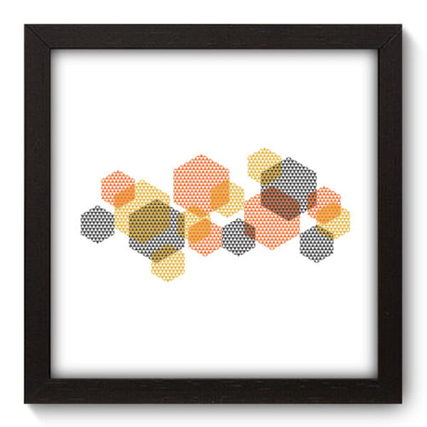 Quadro Decorativo - Hexagonos - 22cm X 22cm - 178qnaap