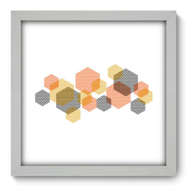 Quadro Decorativo - Hexagonos - 33cm X 33cm - 178qnabb