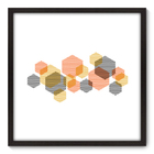 Quadro Decorativo - Hexagonos - 70cm X 70cm - 178qnadp