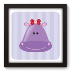 Quadro Decorativo - Hipopótamo - 22cm X 22cm - 024qdbp