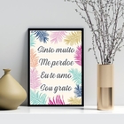 Quadro Decorativo Ho' Oponopono Mágico- Folhas 33x24cm Moldur