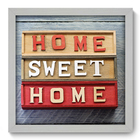 Quadro Decorativo - Home Sweet Home - 33cm X 33cm - 083qdrb