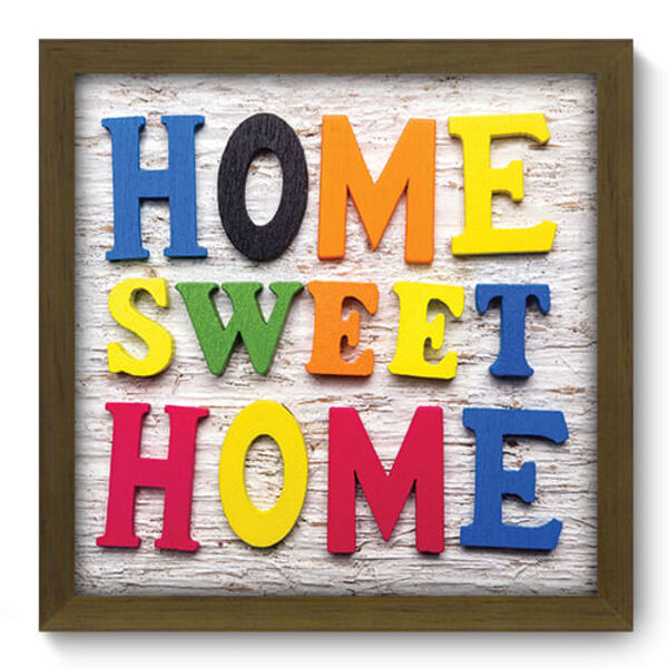 Quadro Decorativo - Home Sweet Home - 33cm X 33cm - 085qdrm