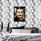 Quadro Decorativo Homem Retrô Tatoo Style 45x34cm A3 (45 X 34)