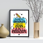 Quadro Decorativo Homenagem Para Professores 45x34cm Moldura: