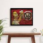 Quadro Decorativo Homer Simpson Duff Beer Rústico 45x34cm A3