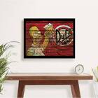 Quadro Decorativo Homer Simpson Duff Beer Rústico 45x34cm A3
