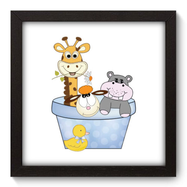 Quadro Decorativo - Hora Do Banho - 22cm X 22cm - 036qdbp