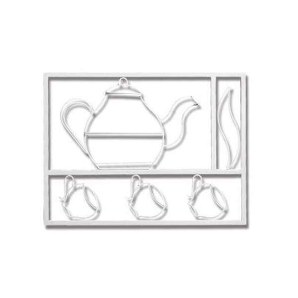 Quadro Decorativo Hora Do Chá Branco