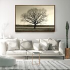 Quadro Decorativo Horizontal Arvore Galhos Secos Com Moldura