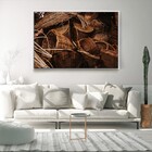 Quadro Decorativo Horizontal Cestos Em Sisal Com Moldura E Se