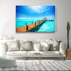 Quadro Decorativo Horizontal Ilhas Das Mulheres Com Moldura E