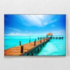 Quadro Decorativo Horizontal Ilhas Das Mulheres Com Moldura E