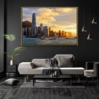 Quadro Decorativo Horizontal Moderno Abu Dhabi Com Moldura E