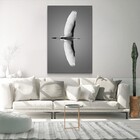 Quadro Decorativo Horizontal Paisagem Voo Da Garça Sem Moldur