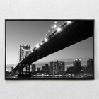 Quadro Decorativo Horizontal Ponte De Manhattan Com Moldura 6