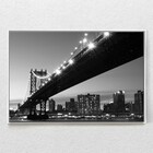 Quadro Decorativo Horizontal Ponte De Manhattan Com Moldura 6