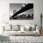 Quadro Decorativo Horizontal Ponte De Manhattan Com Moldura 6