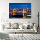 Quadro Decorativo Horizontal Rainbow Bridge Tokyo Com Moldura