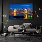 Quadro Decorativo Horizontal Rainbow Bridge Tokyo Com Moldura