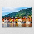 Quadro Decorativo Horizontal Sem Moldura Paisagem Bergen Noru