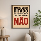 Quadro Decorativo Humor - Dizer Não 24x18cm - Com Vidro Moldu