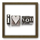 Quadro Decorativo - I Love You - 33cm X 33cm - 042qdom