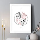 Quadro Decorativo I Think I Feel 33x24cm - Com Vidro Moldura