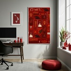Quadro Decorativo Iansã  Oyá  - 70x50cm Moldura Branca