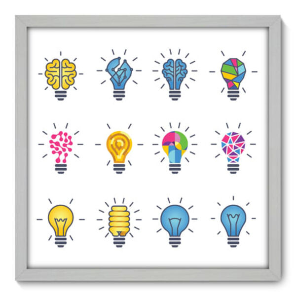 Quadro Decorativo - Idéias - 50cm X 50cm - 089qndcb