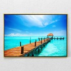 Quadro Decorativo Ilhas Das Mulheres Horizontal Com Moldura E