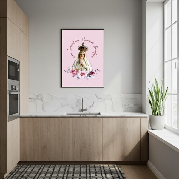 Quadro Decorativo Imaculado Coração Triunfará  - 70x50cm Mold