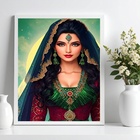 Quadro Decorativo Imagem Da Cigana Esmeralda 24x18cm Moldura