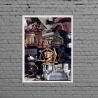 Quadro Decorativo Imagens Direito 45x34cm - Com Vidro Moldura