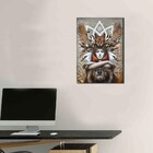 Quadro Decorativo India Com Animais