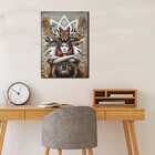 Quadro Decorativo India Com Animais