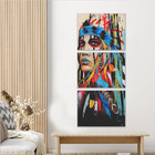 Quadro Decorativo Indigina India Com Cocar De Penas Para Sala