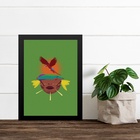 Quadro Decorativo Índio Yanomami 45x34cm - Com Vidro Moldura