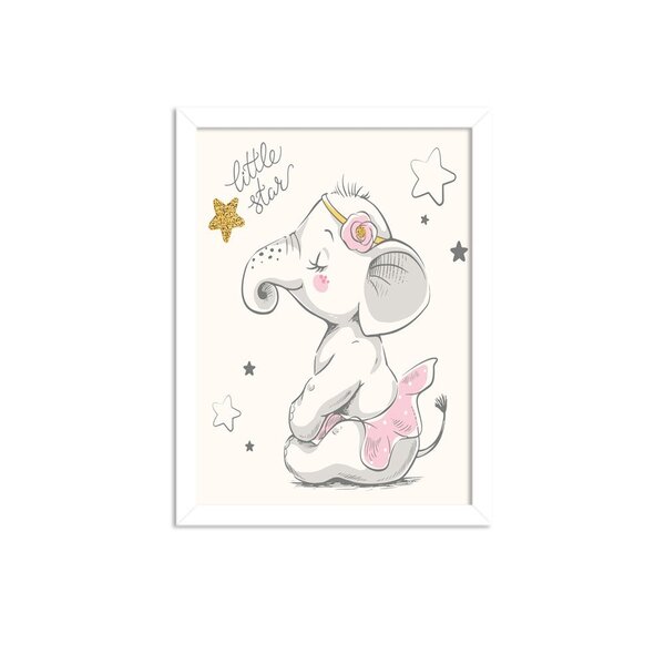 Quadro Decorativo Infantil  Elefantinha Bailarina