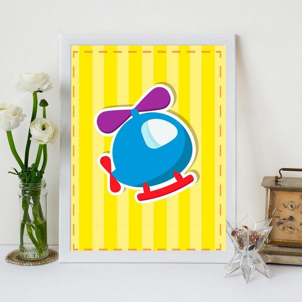 Quadro Decorativo Infantil  Helicopter Baby